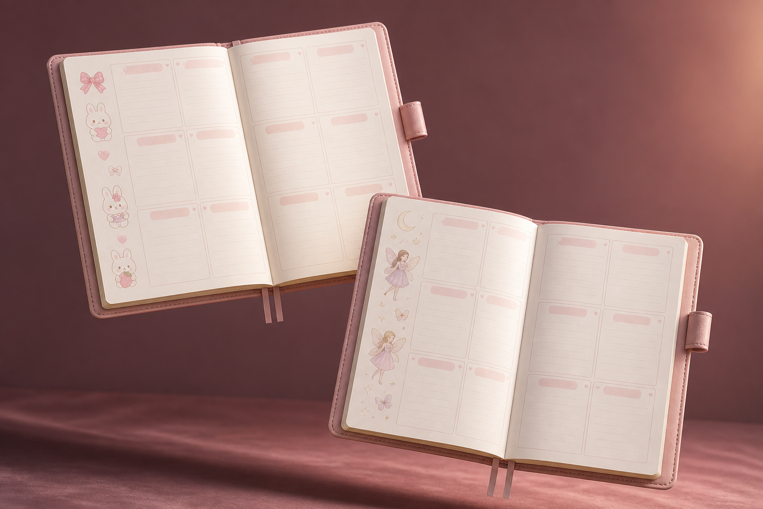 Interior de Agenda Emocional - Dark Fairies - A5