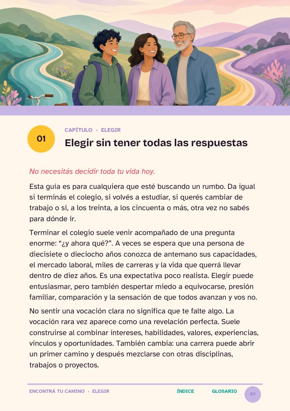 Apertura del capítulo Elegir sin tener todas las respuestas