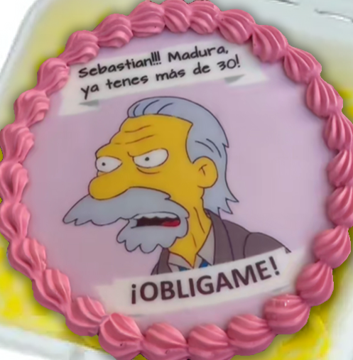 Bento Cake de Buttercream con impresión en hoja de arroz